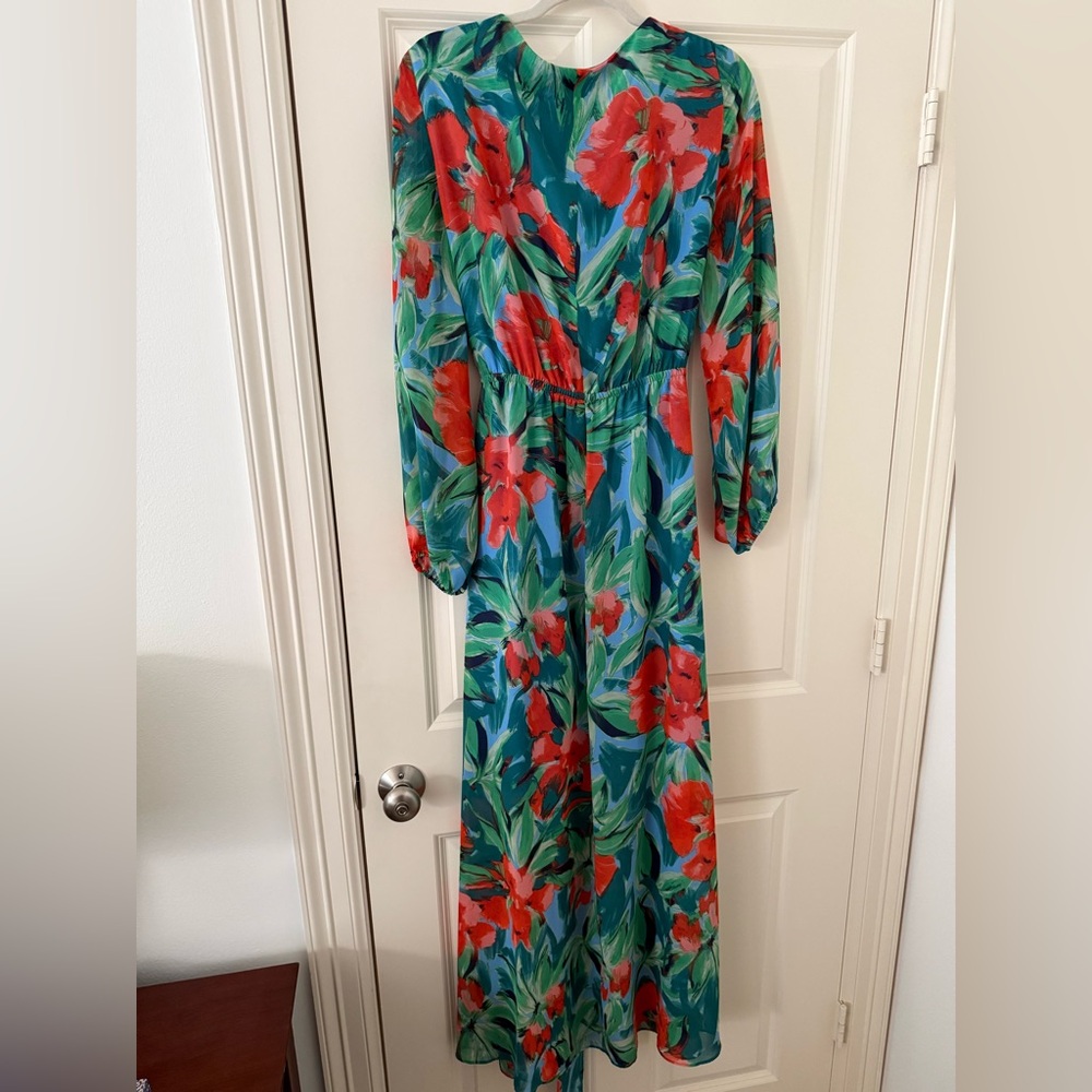 INC International Concepts Tropical Long Sleeve Dress - Picture 3 of 4